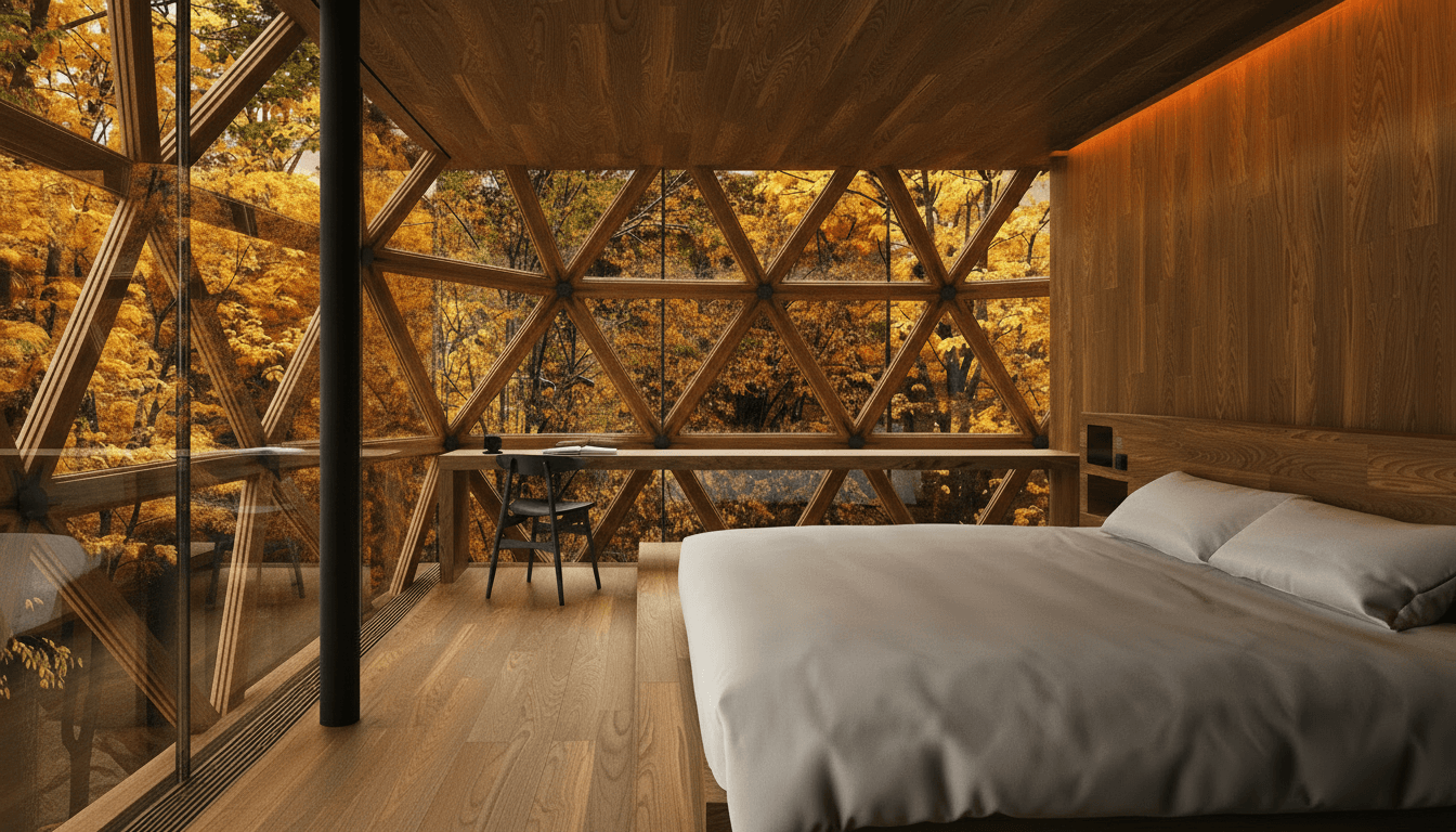 Interior room with modern design and natural light